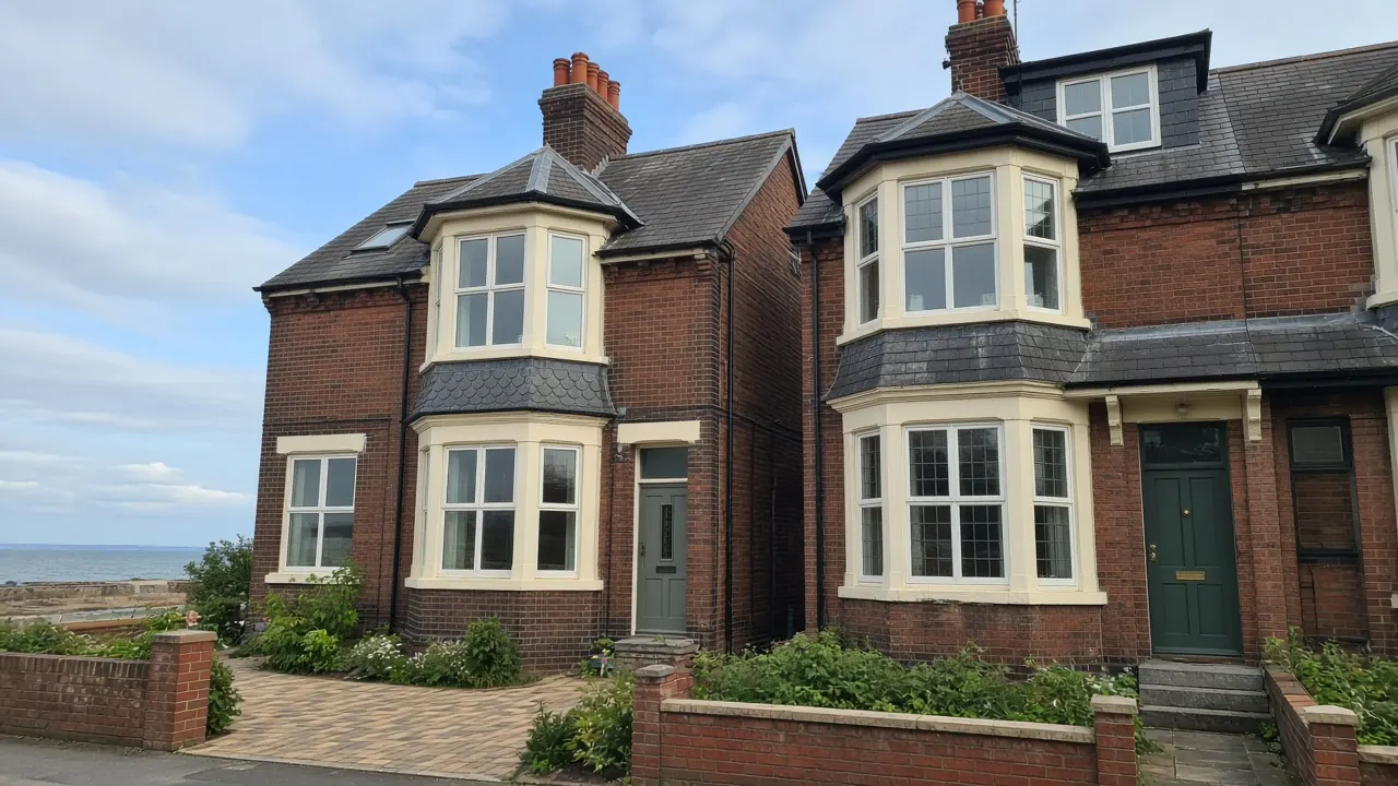 Example image: permeable block paving in a small front garden on a Victorian terrace