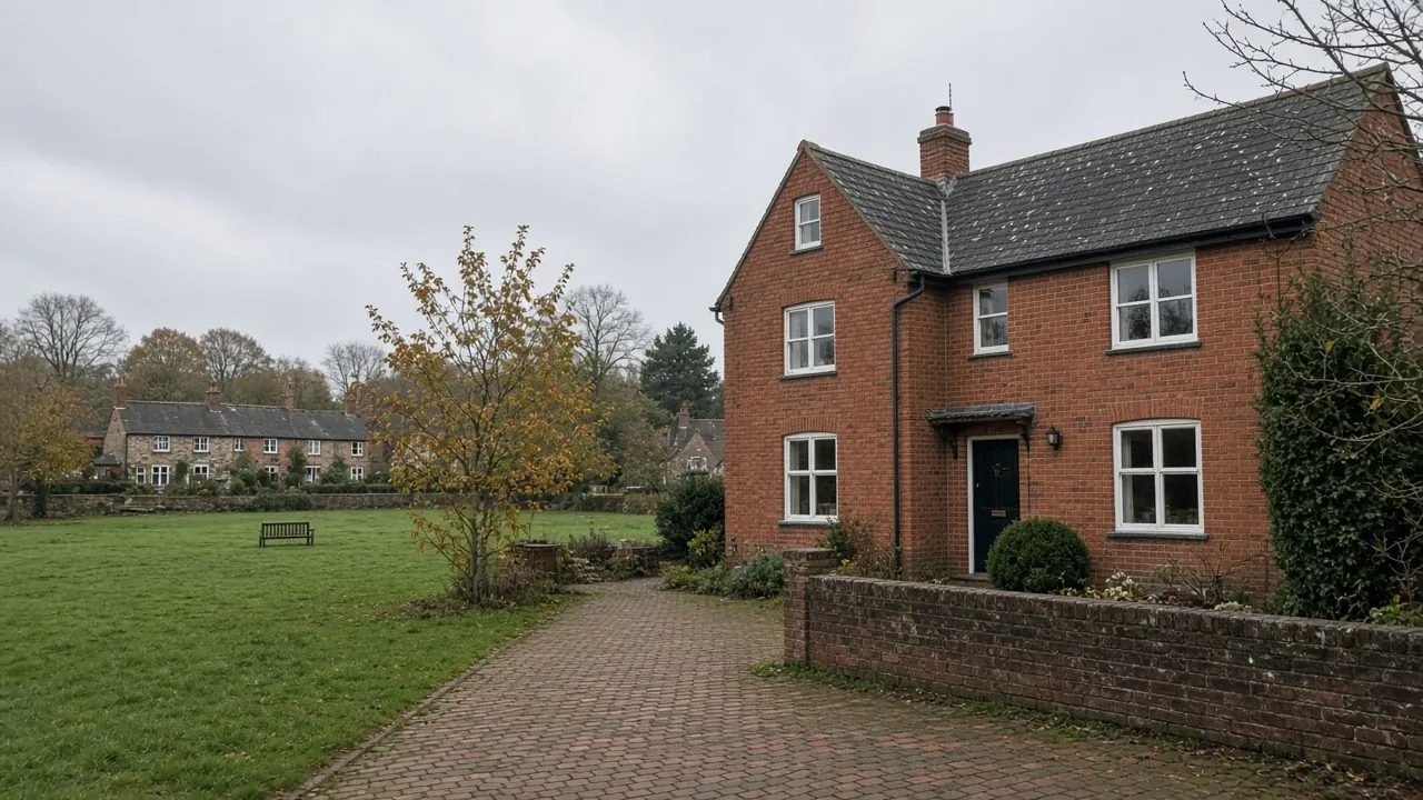 Example image: village house in Greatham with a permeable block-paved drive
